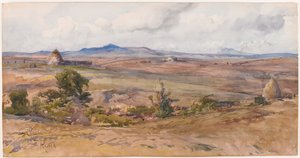 Landelijk landschap door Onorato Carlandi